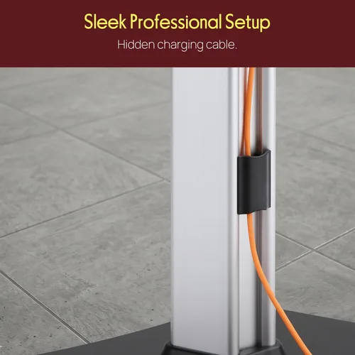 Miniatura 6 de Pyle Soporte de seguridad antirrobo para tableta, soporte de aluminio resistente de metal para tableta, soporte de pie con poste ajustable