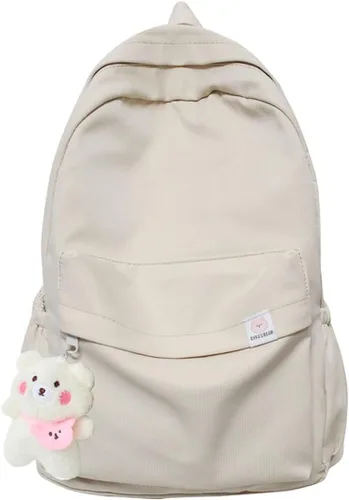 Miniatura 9 de Eagerrich Mochila Estética Mochila Bonita Útiles Escolares Bolsa para Laptop para Adolescentes Niñas Mujeres Estudiantes Color Sólido, Azul