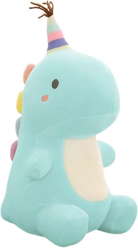 Juguetes de peluche de animales, diseño de dinosaurio suave, para regalo, niños y niñas (azul, 13.8 pulgadas)