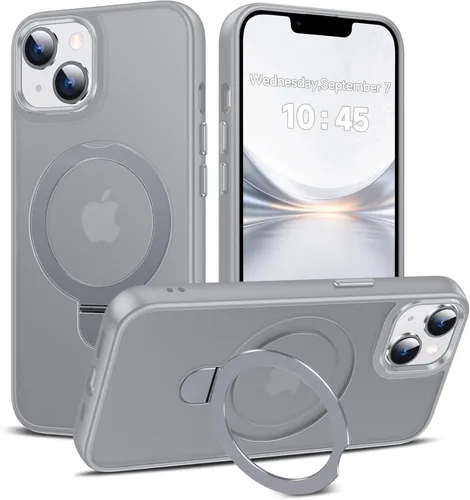 Miniatura 74 de LeYi para iPhone-13 Funda/iPhone-14 Fundas: con soporte para MagSafe i Phone 13Funda con anillo magnético iPhone14 iPhone13 Cubierta Funda para Negro