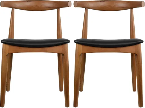 Miniatura 17 de 2xhome sillón de brazos estilo Eames, Madera Noble Natural