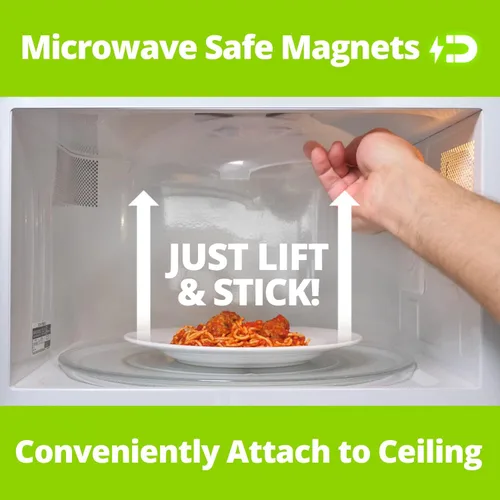 Miniatura 4 de Cubierta magnética contra salpicaduras HOVER COVER, tapa de 12 pulgadas transparente libre de BPA para alimentos, protector de placa ventilado