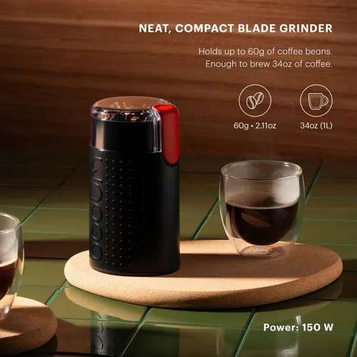 Miniatura 2 de Molinillo Bodum. Molinillo de café con cuchillas eléctricas Bistro, Negro