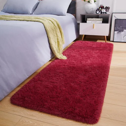 Miniatura 56 de Amearea Alfombra de Área Peluda Esponjosa para Dormitorio de Niños Sala de Estar, Extra Suave y Difusa Alfombras Peludas, Antideslizante, Alfombra