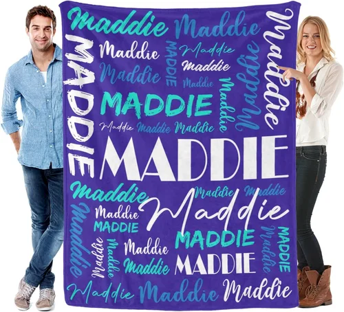 Miniatura 43 de Manta personalizada para niños y adultos, manta personalizada con nombre, manta de franela personalizada con nombre, manta personalizada con nombre