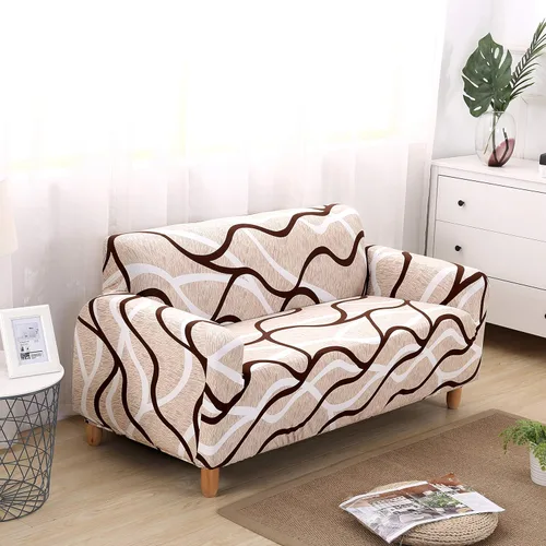 Miniatura 2 de AURLOE Funda de sofá estampada, Funda elástica para sillón, Funda de sofá con patrones para sillón acojinado de 3 plazas
