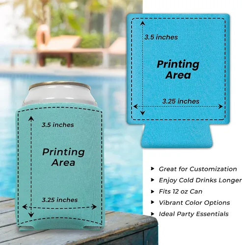 Miniatura 2 de QualityPerfection Fundas enfriadoras de latas de cerveza (25) de espuma, portavasos de 12 oz para sublimación personalizada HTV, vinilo, bricolaje