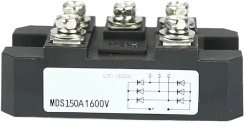 1PC MDS150A 3-Phase Diode Bridge Rectifier 150A Amp 1600V Copper 150 Celsius 80x40x33mm Metal Case Diode Bridge Control