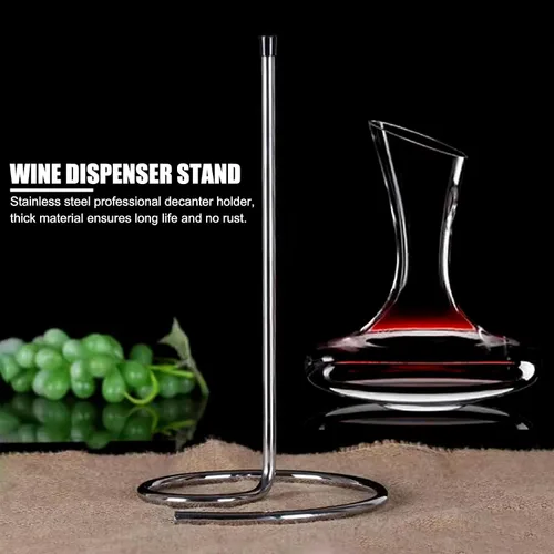 Miniatura 4 de Soporte para decantador seco, soporte para decantador de acero inoxidable, accesorios de soporte para decantador de vino tinto al revés