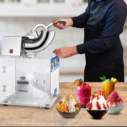 Miniatura 8 de Máquina de conos de nieve Polar Blast - Fabricante de hielo triturado acrílico, tritura hasta 500 libras de hielo por hora para fiestas, eventos