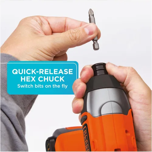 Miniatura 4 de Taladro Black & Decker (BDCI20C) de batería de litio, 20 V máximo