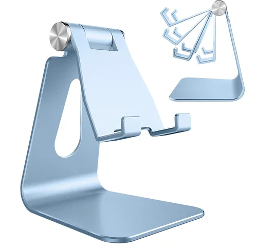 CreaDream Soporte ajustable para teléfono celular, soporte para teléfono, cuna, muelle, soporte, soporte de escritorio de aluminio compatible con