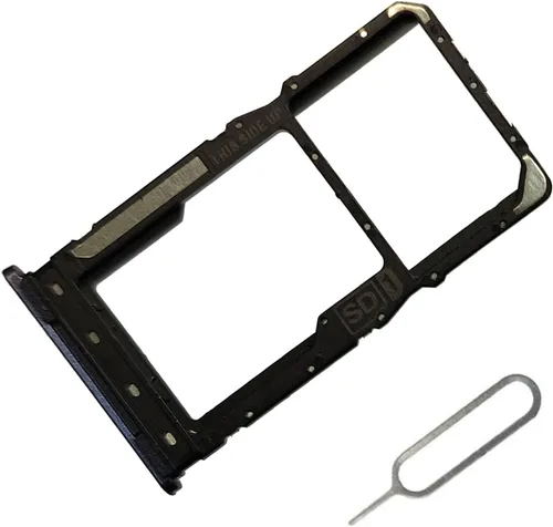Moto G Pure Reemplazo de la bandeja de la tarjeta SIM titular piezas para Moto-rola Moto G Pure XT2163 XT2163DL XT2163-4 6.5 pulgadas, color negro