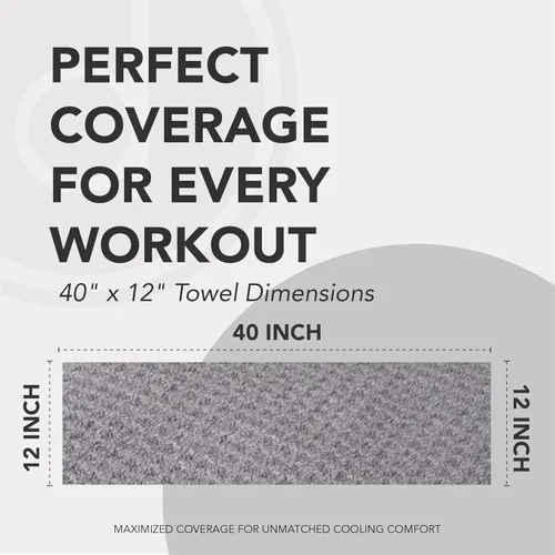Miniatura 2 de Toallas refrescantes de microfibra para cuello y cara, paquete de 2 toallas de malla de secado rápido de 44 x 16.5 pulgadas para entrenar con bolsa