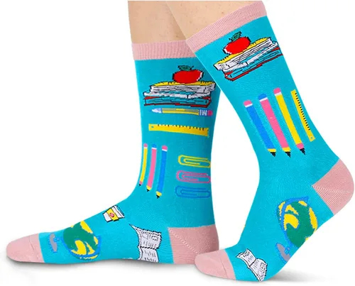 Miniatura 3 de HAPPYPOP Calcetines para mujeres, con bandera americana, para profesores, plantas de lectura, para mamá, libro del 4 de julio, regalos