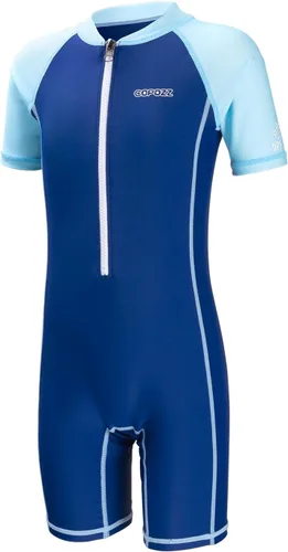 Miniatura 6 de COPOZZ Kids Diving Skin,Boys Toddlers 0.5mm Thin Shorty Wetsuit Rash Guard, Front Zipper UPF50+ Swimsuits for Diving