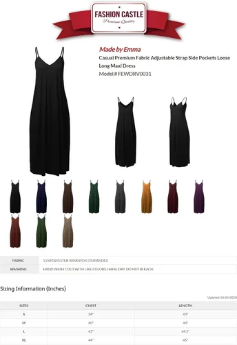 Miniatura 6 de Vestido largo casual con correa ajustable y bolsillos laterales para mujer