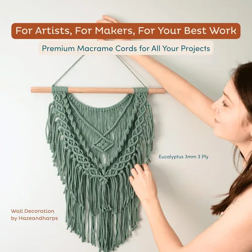 Miniatura 3 de Nook Theory - Cuerda de macramé de 3 mm, 220 yardas de cuerda de algodón, hilo de 4 mm y 5 mm, cuerda para manualidades, perfecta para colgantes