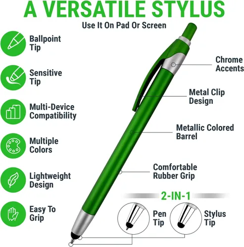 Miniatura 3 de Lápiz óptico para pantallas táctiles, bolígrafo con bolígrafo, para dispositivos de pantalla táctil universales, para teléfonos, iPad, tabletas