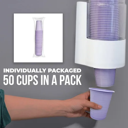 Miniatura 7 de Vasos desechables Paquete de 50 Vasos de plástico de 5 onzas, tazas de baño pequeñas perfectas como medicina, agua, enjuague, enjuague bucal