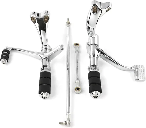 Miniatura 10 de TCT-MOTORPARTS Kit completo de controles delanteros con pedales y estriberas con palancas y varillas para Harley Sportster XL883 XL1200 1991-2003