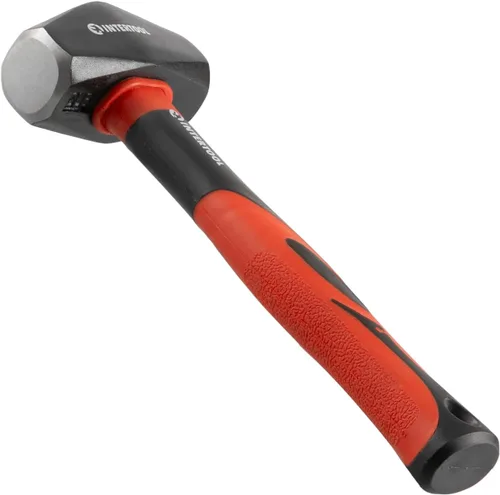 Miniatura 3 de INTERTOOL Martillo Club de 2 libras, mini martillo de perforación de trineo, martillo pequeño con acero resistente y mango de fibra de vidrio