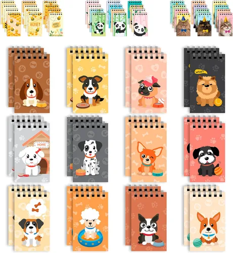 Miniatura 9 de Decorably Paquete de 24 Blocs de Notas de Favores de Fiesta de Abejorro para Niños - 12 Diseños Inspiradores de 2.4x4 pulgadas Bloc de Notas