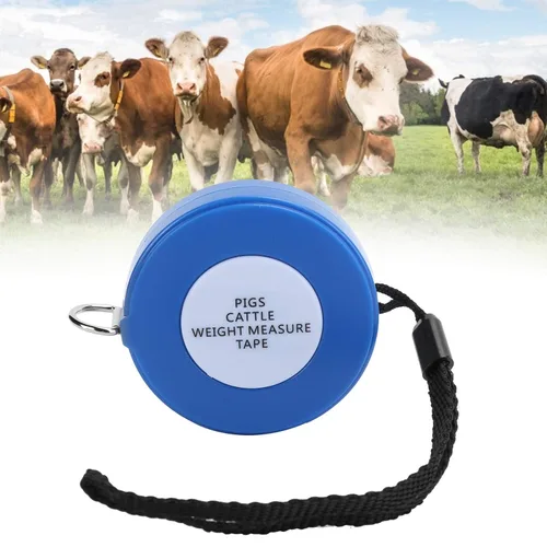 Miniatura 2 de Cinta métrica de peso de ganado, equipo de medición retráctil de animales de granja de 8.2 ft, parte del cuerpo de cerdo, circunferencias
