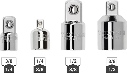 Miniatura 2 de TEKTON Juego de adaptador/reductor de unidad de 1/4, 3/8, 1/2 pulgada (4 piezas) SHA99017