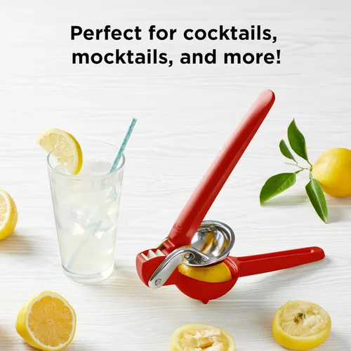 Miniatura 6 de Chef'n FreshForce Exprimidor de Limón y Cítricos, Prensa Manual con Potencia de Doble Engranaje para Máxima Extracción de Jugo, Duradero, Naranja