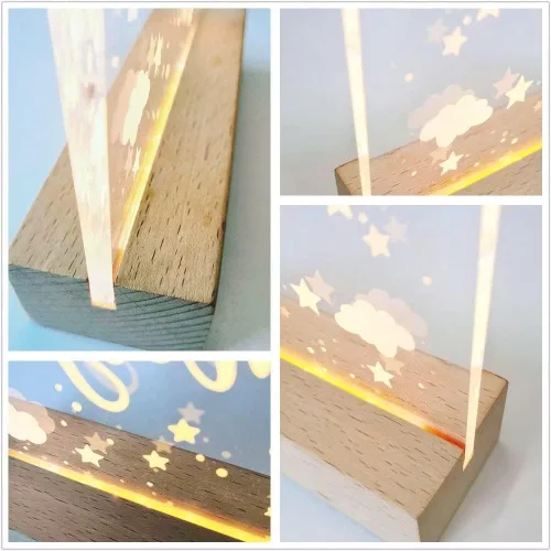 Miniatura 6 de Adornos de Navidad de bola de luz nocturna, elementos de Navidad con alce de copo de nieve, luz cálida, lámpara de escritorio, decoración