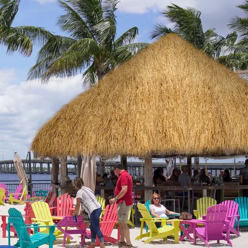Miniatura 6 de Nuenen Techo de Paja Sintética de Hierba Artificial Rollo de Paja Mexicana Ignifugo Techo de Palapa para Decoración de Tiki Bar, Cabaña, Patio