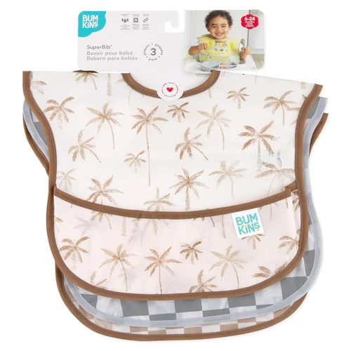 Miniatura 6 de Baberos Bumkins para Niña o Niño, SuperBib para Bebé y Niño Pequeño de 6-24 Meses, Imprescindible para Comer, Alimentar, Suministros de Destete LED
