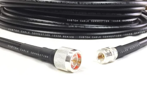 Miniatura 3 de Custom Cable Connection 1 pie LMR-400 N macho a N hembra extensión Times Microondas LMR400 50 Ohm cable coaxial de baja pérdida de antena para radio
