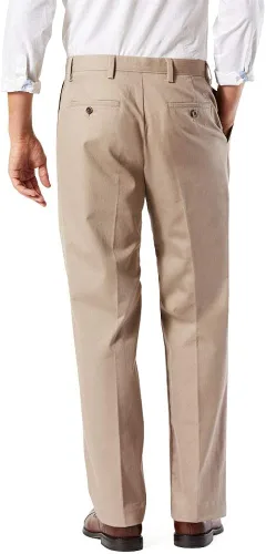 Miniatura 3 de Dockers - Pantalones caquis masculinos de ajuste clásico - plisados