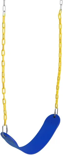 Ochine Juego de columpio resistente con cadena de 60 pulgadas con revestimiento de plástico para patio de recreo, accesorios de columpios, ganchos