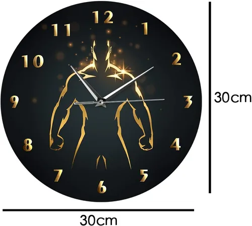 Miniatura 2 de The Geeky Days Reloj de tiempo de entrenamiento de fuerza, arte deportivo, gimnasio, sin tictac, reloj de pared para fitness, culturismo