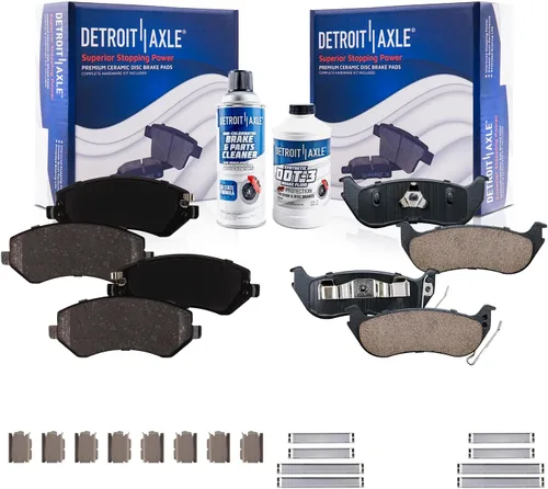 Miniatura 58 de Detroit Axle - Kit de freno delantero para Dodge Ram 1500 Durango Dakota Chrysler Aspen Dakota Driver Side Disco Freno Pinza de freno de cerámica