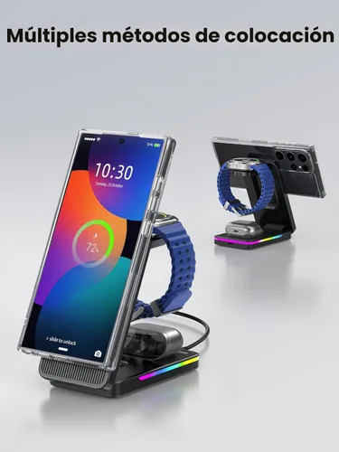 Miniatura 7 de Cargador inalámbrico magnético para Samsung Galaxy S26 Ultra, estación de carga inalámbrica 3 en 1 para Samsung Watch 8, soporte de cargador