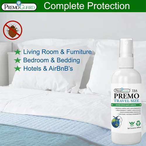 Miniatura 3 de Aerosol para cama de viaje, LICE & MITE Killer – 3 oz cumple con TSA – Natural no tóxico – Apto para niños y mascotas – Acción rápida – Sin manchas