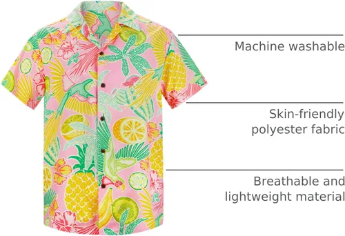 Miniatura 112 de Camisa hawaiana para hombre, con estampado floral, cómoda, con botones, casual, manga corta, ropa de playa para hombre