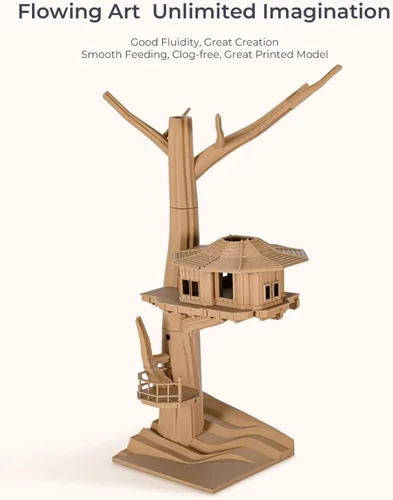 Miniatura 6 de Creality Filamento de madera PLA de 4.4 lbs, filamento de impresora 3D de 0.069 in, textura seda suave, dureza, filamento de impresión de carrete