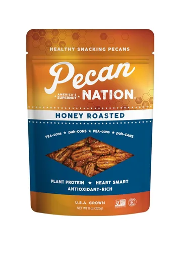 Miniatura 11 de Pecan Nation Mitades de nuez pecana de Georgia tostadas con canela, 16 oz., Natural, Sin conservantes, Ricas en antioxidantes, Sin OMG, Aperitivo