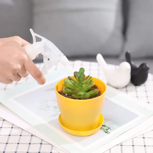 Miniatura 7 de JERIA Paquete de 16 macetas de plástico de 4 pulgadas para plantas de semillero grueso, macetas de vivero, macetas coloridas para plantas de flores