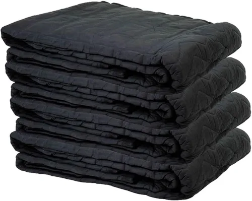 Miniatura 11 de Mytee Products Manta pequeña negra amortiguadora de sonido con ojales, 48 x 48 pulgadas, manta móvil con absorción de sonido, tejido de 1 paquete