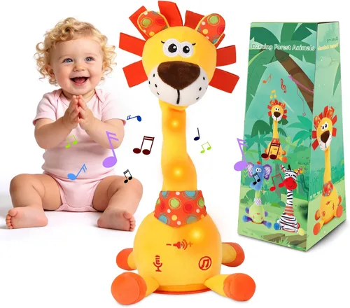 Miniatura 19 de LUKETURE Peluche de nutria respiratoria con movimiento rítmico, luz nocturna suave y ruido blanco, compañero de peluche calmante para relajación