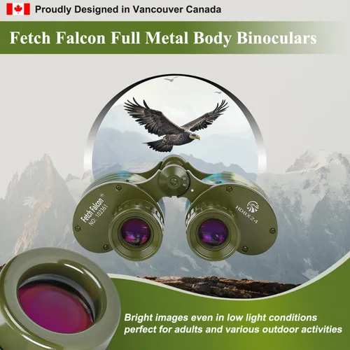 Miniatura 6 de Fetch Falcon - Binoculares FMC BAK4 HD de 8 x 24 pulgadas (tercera generación de alta potencia, resistencia al agua y portátiles) ideales