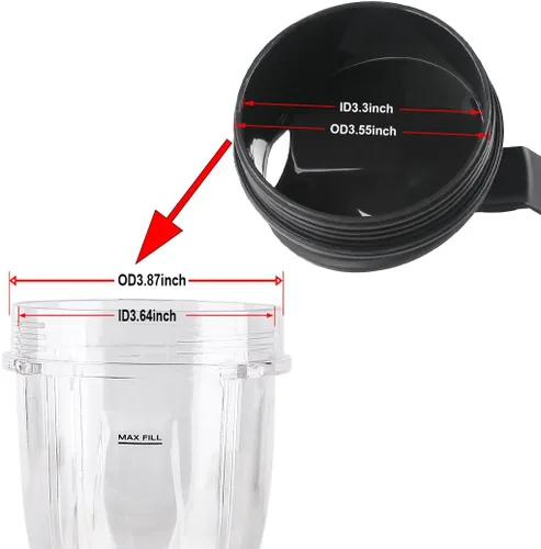 Miniatura 2 de Piezas de repuesto para licuadora Nutri Ninja Auto iQ BL480 BL482 BL642 NN102 BL682 BL450 BL2013 (2 tapas de sorbo y sellado)