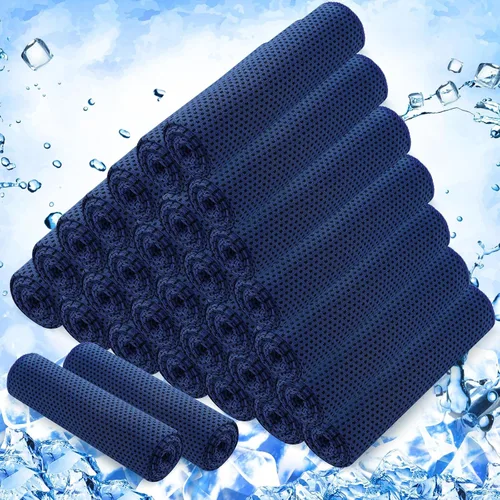 Miniatura 24 de Hosuly Paquete de 30 Toallas Refrescantes, 40"x12" Hielo Transpirables Suaves Frías Paño de Sudor Microfibra Paños de Entrenamiento para Gimnasio