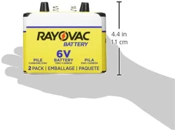 Miniatura 2 de Rayovac 944-2R Batería de linterna resistente de 6 voltios con terminales de resorte, paquete de 2